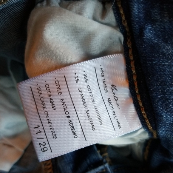 KanCan Estilo Women Frayed Distressed Ripped Raw Hem stretch sz 11 29 - Picture 2 of 7